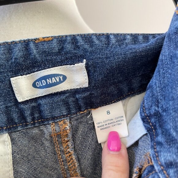 Old Navy Womens Size 8 Regular Jean Skirt Zipper Front Pockets Denim - Picture 4 of 4